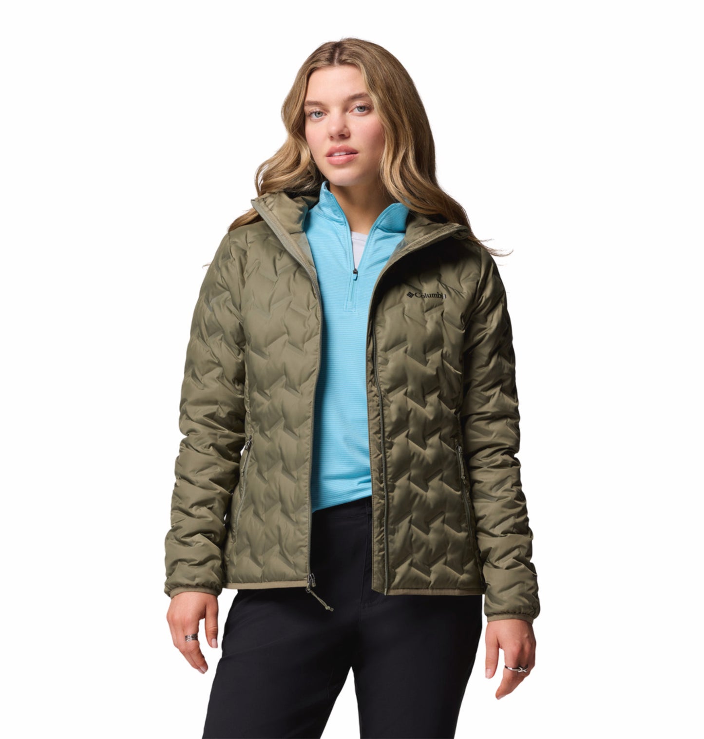 Columbia Women Green HEAT SEAL Delta Ridge II Down Jacket