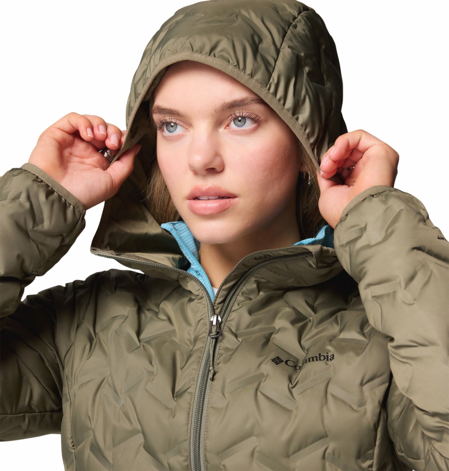 Columbia Women Green HEAT SEAL Delta Ridge II Down Jacket