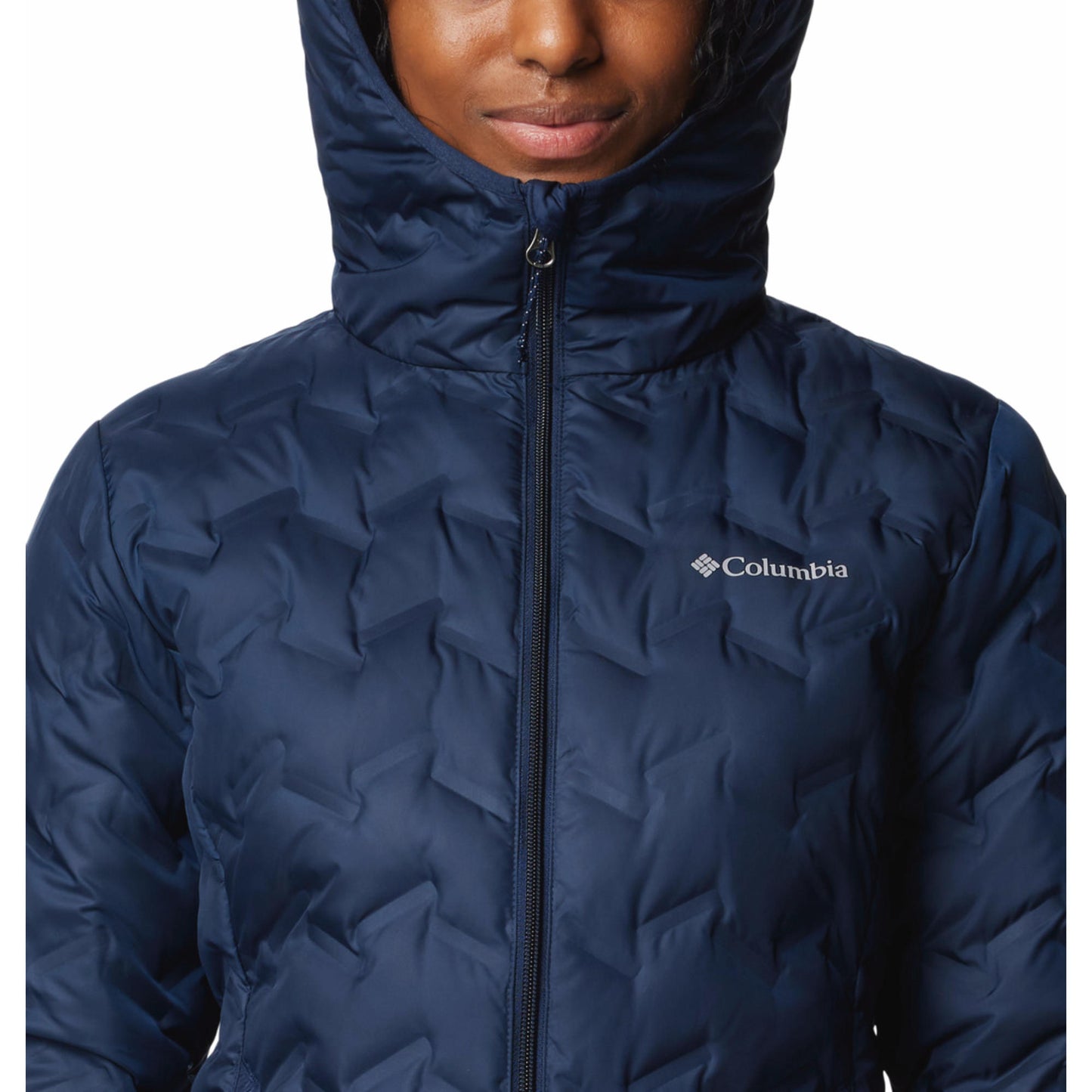 Columbia Women Blue Delta Ridge II Down Hooded Jacket
