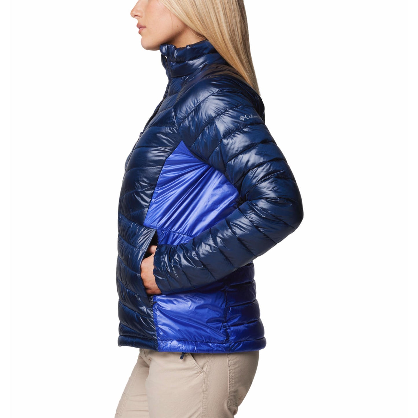 Columbia Women Navy Blue Omni-Heat Inifnity Labyrinth Loop II Down Jacket