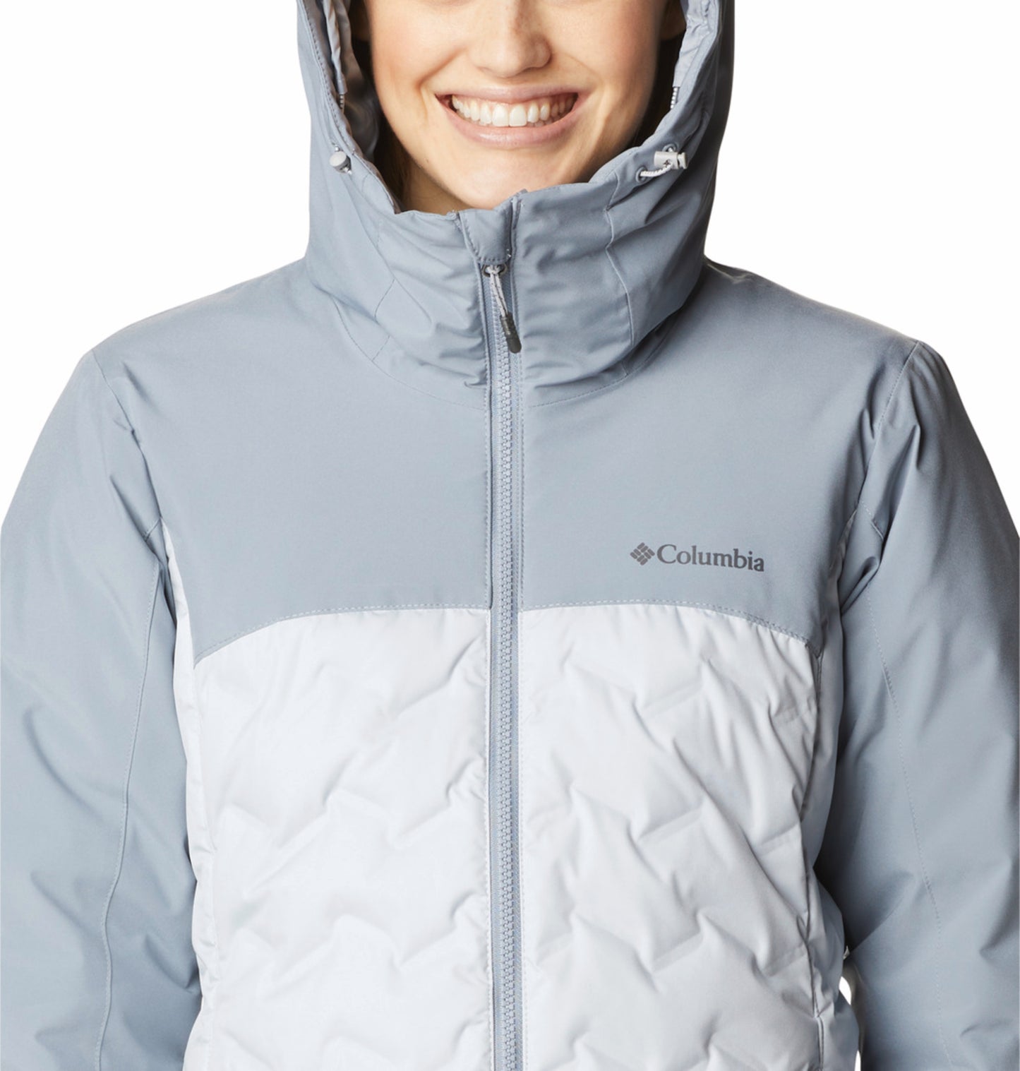 Columbia Women Grey Omni-Heat Inifnity Grand Trek III Hooded Down Jacket