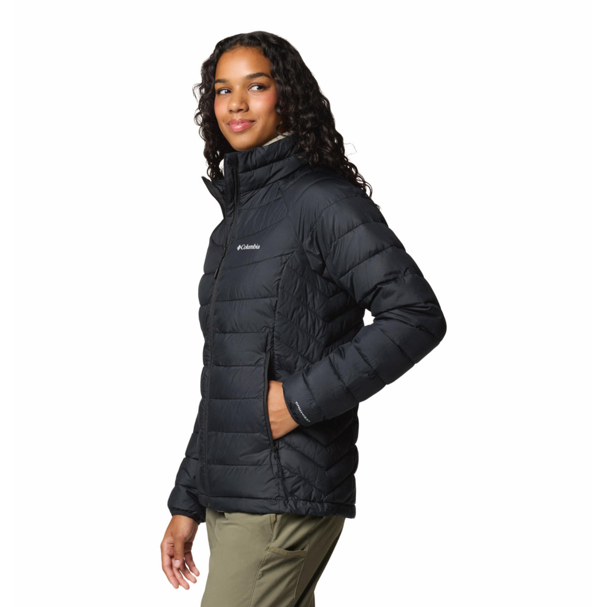 Columbia Women Black Omni-Heat Reflective Powder Lite II Down Jacket