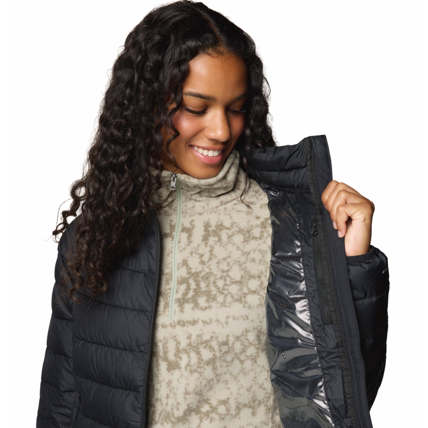 Columbia Women Black Omni-Heat Reflective Powder Lite II Down Jacket