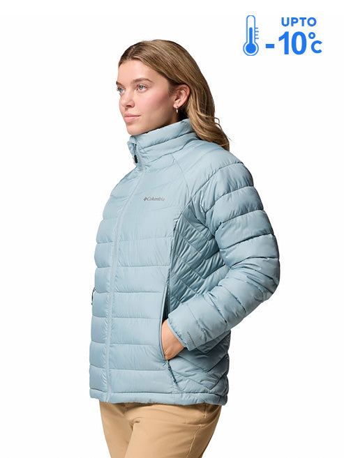 Columbia Women Blue Omni-Heat Reflective Powder Lite II Down Jacket