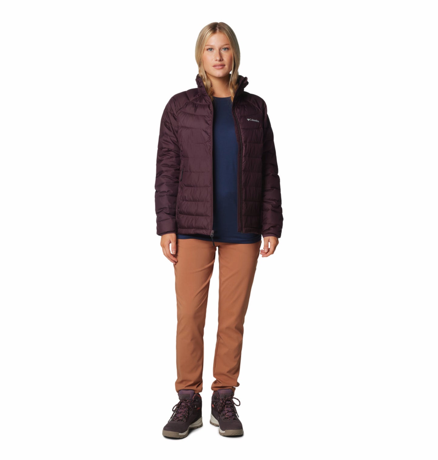 Columbia Women Red Omni-Heat Reflective Powder Lite II Down Jacket