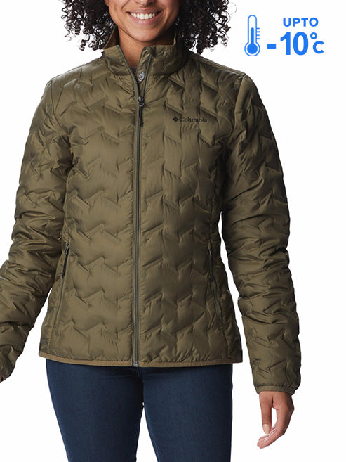 Columbia Women Green Omni-Heat Reflective Delta Ridge II Down Jacket