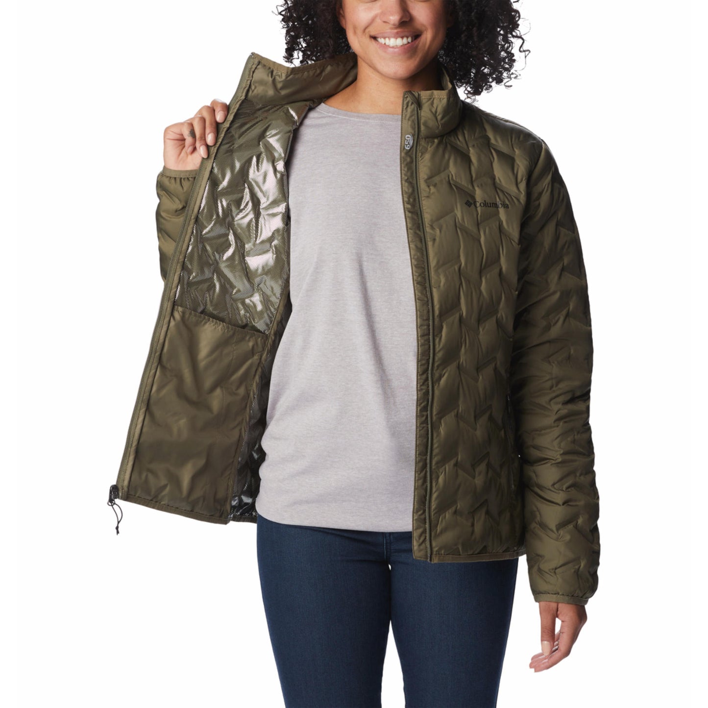 Columbia Women Green Delta Ridge II Down Jacket