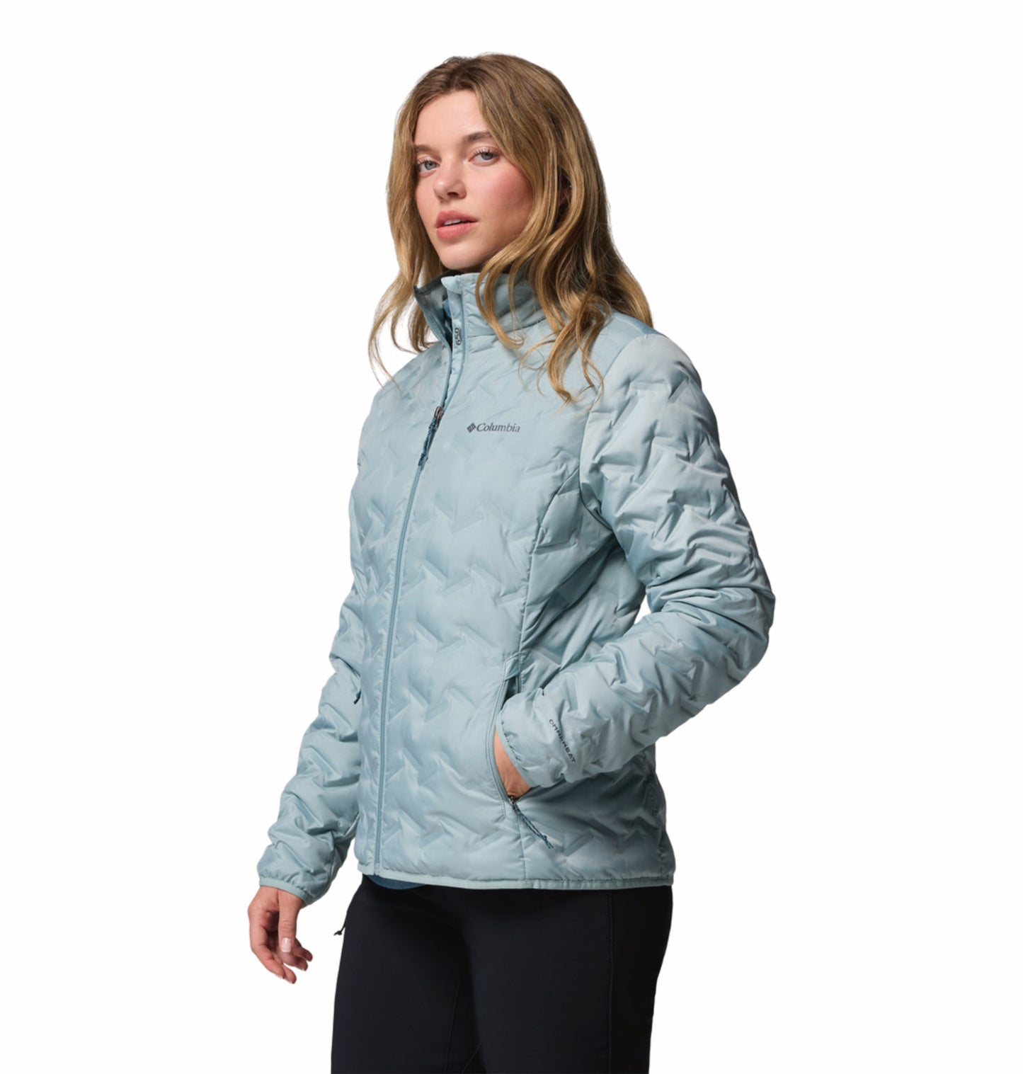 Columbia Women Blue HEAT SEAL Delta Ridge II Down Jacket