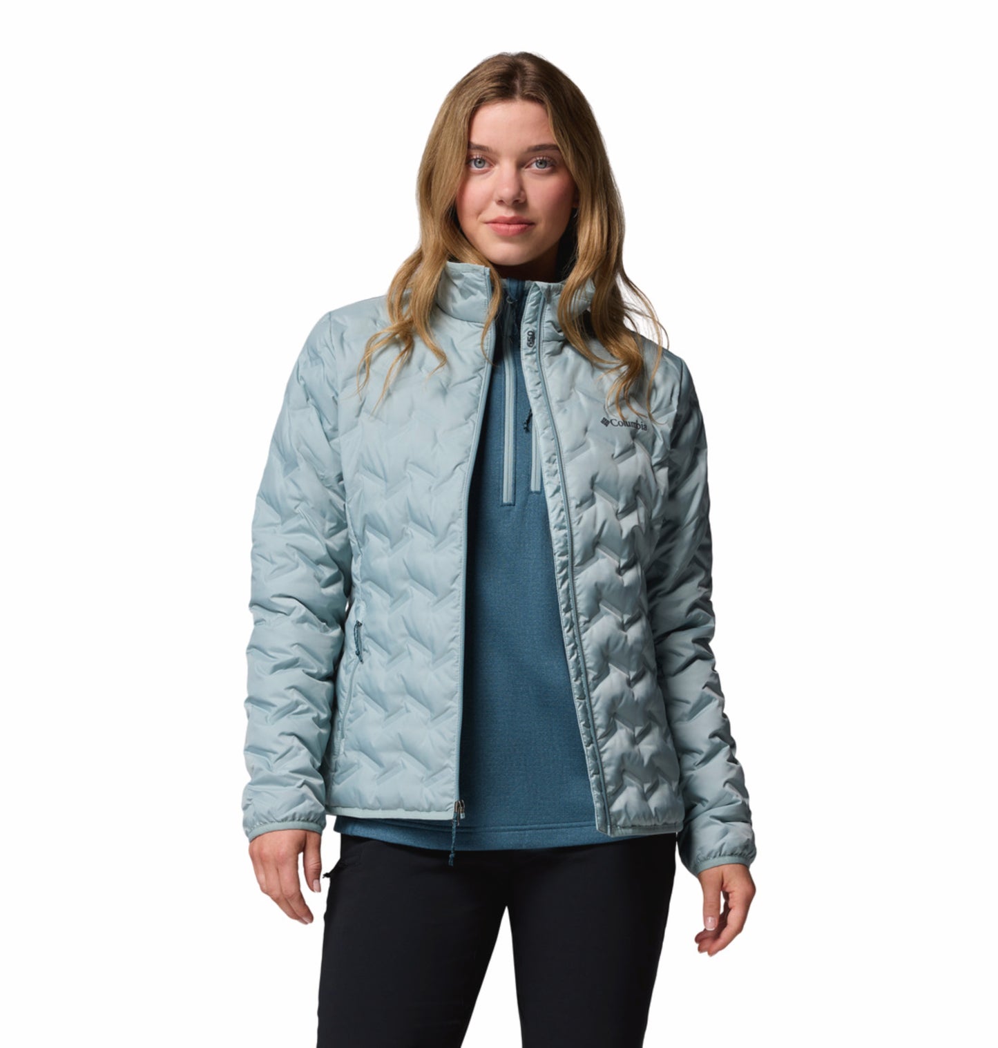 Columbia Women Blue HEAT SEAL Delta Ridge II Down Jacket