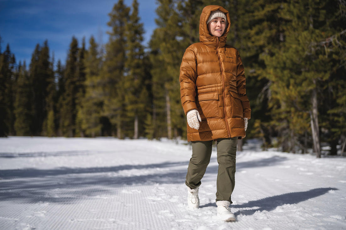 Columbia Womens Brown Harmony Falls Mid Down Jacket