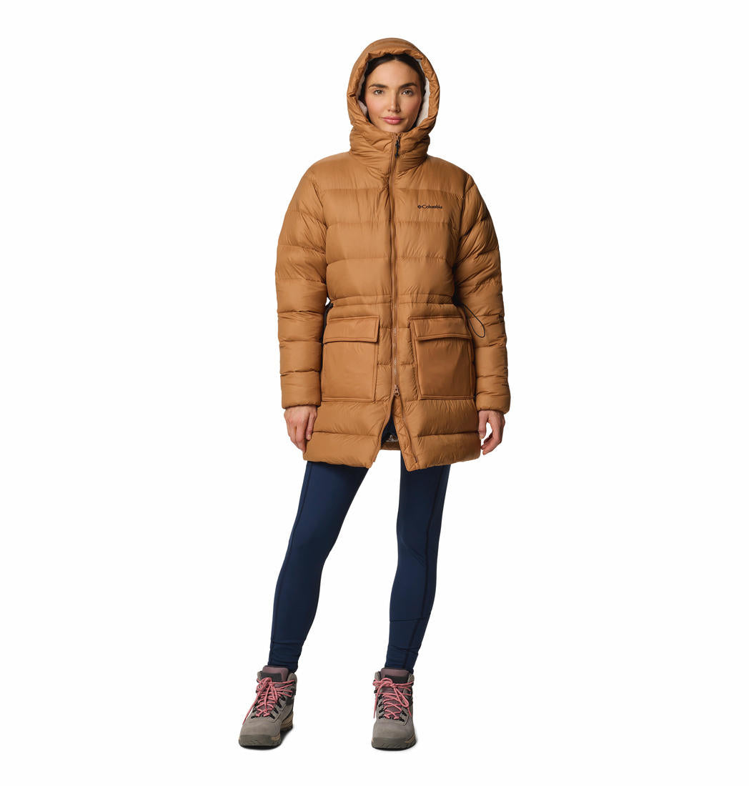 Columbia Womens Brown Harmony Falls Mid Down Jacket
