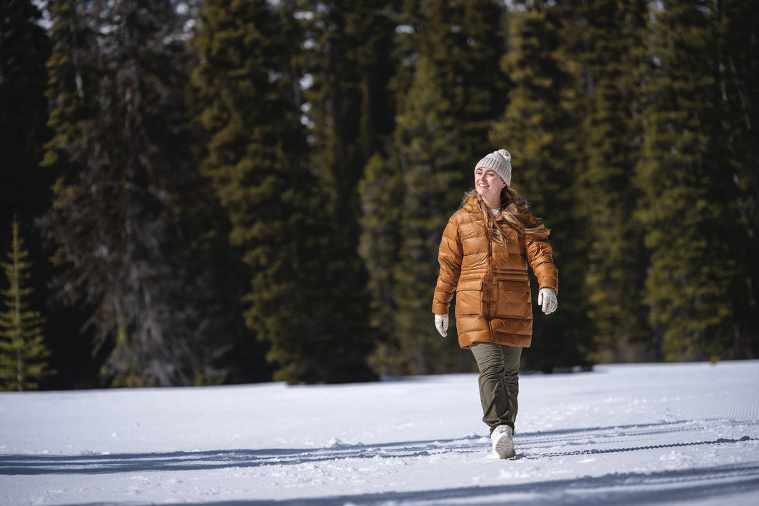 Columbia Womens Brown Harmony Falls Mid Down Jacket