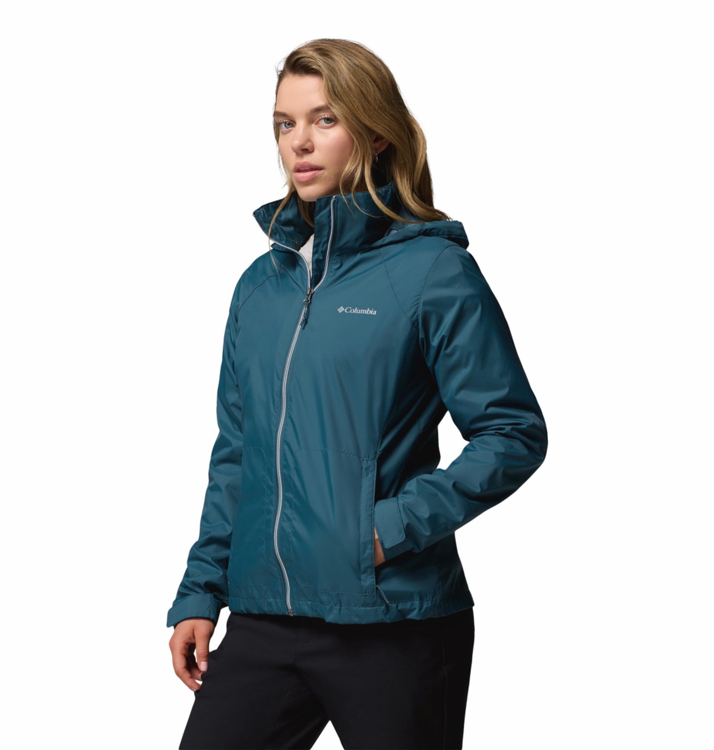 Columbia Women Blue Omni-Shield Switchback IV Rain Jacket