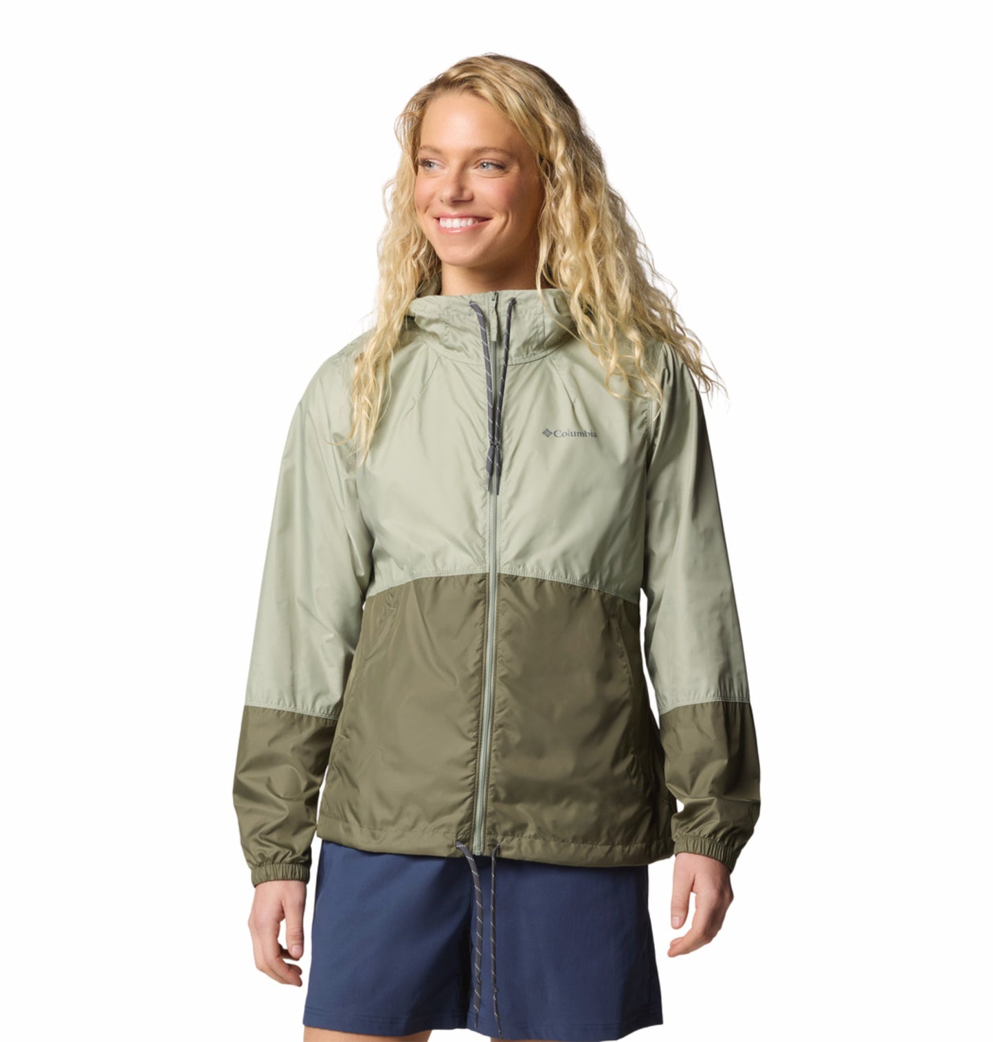 Columbia Women Green Omni-Shade Flash Forward II Windbreaker