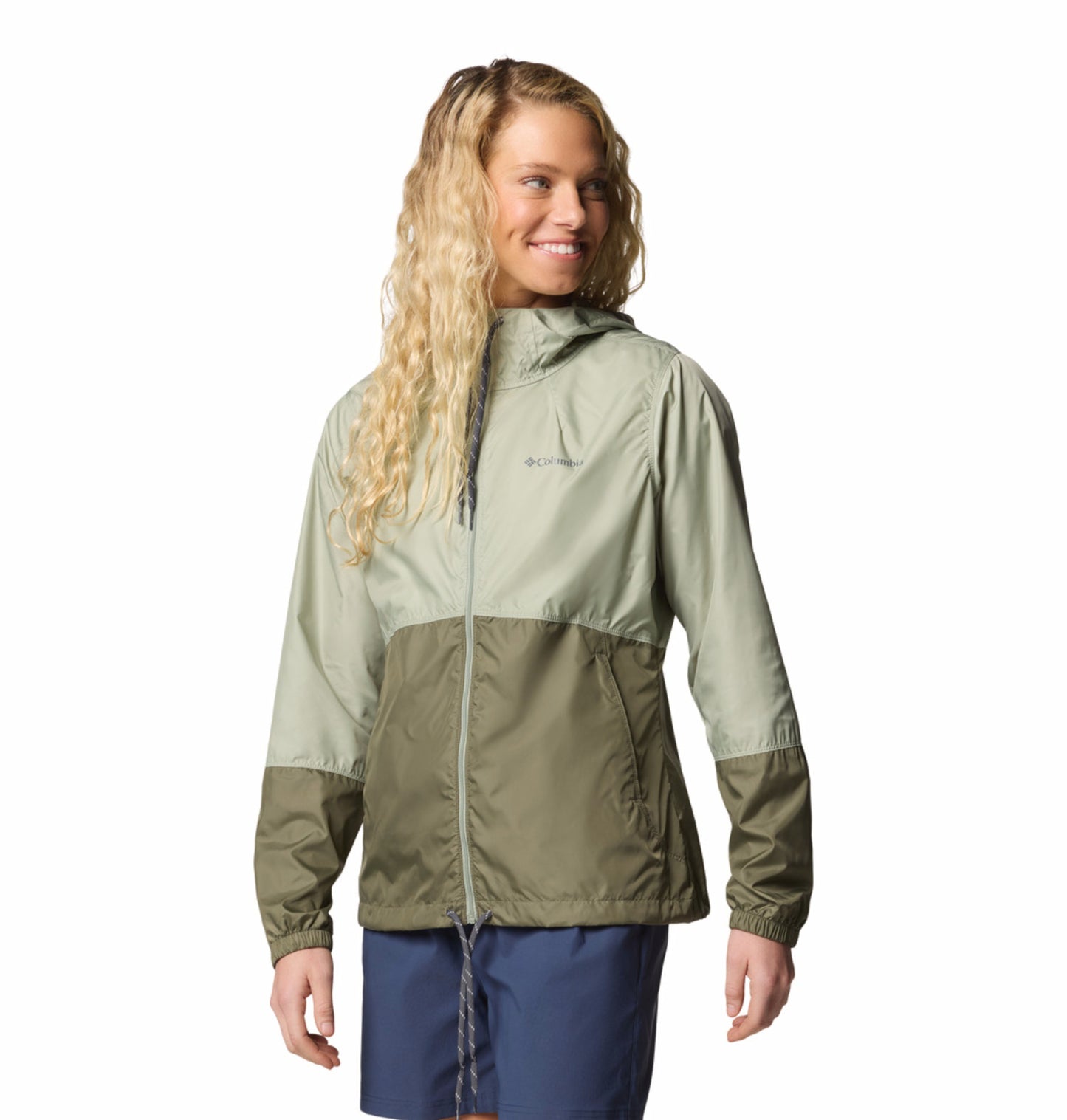 Columbia Women Green Omni-Shade Flash Forward II Windbreaker
