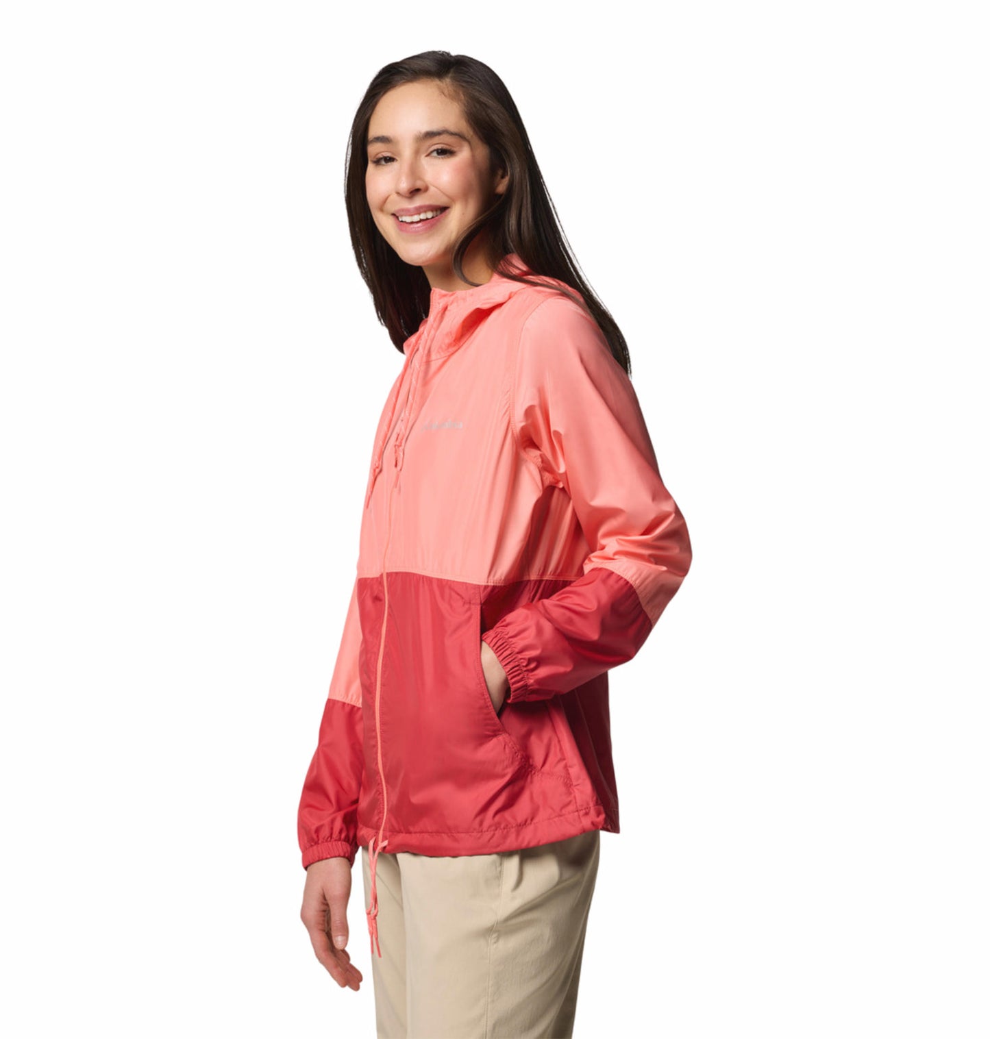 Columbia Womens Red Omni-Shield Flash Forward II Wind and Water Resistant Jacket