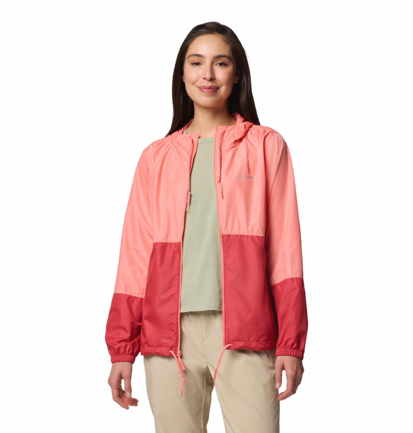 Columbia Womens Red Omni-Shield Flash Forward II Wind and Water Resistant Jacket