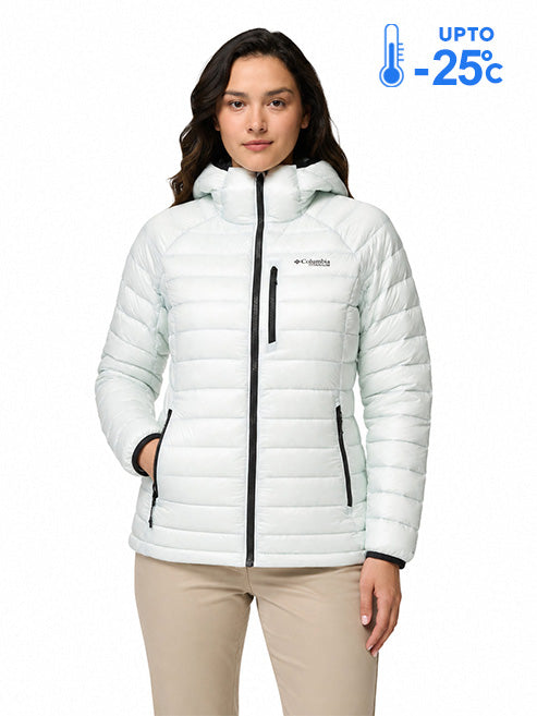 Columbia Women Green Omni-Heat Arctic Arctic Crest Down Jacket