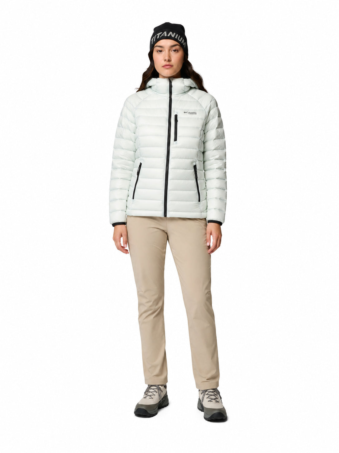 women green omni heat arctic arctic crest down jacket