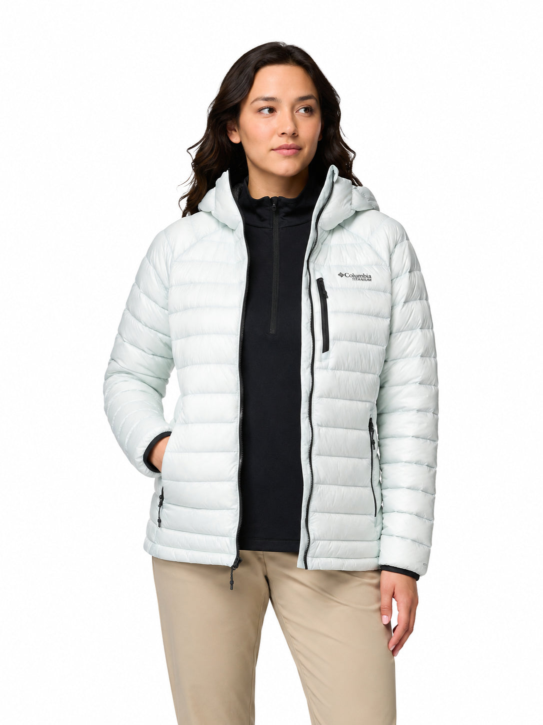 women green omni heat arctic arctic crest down jacket