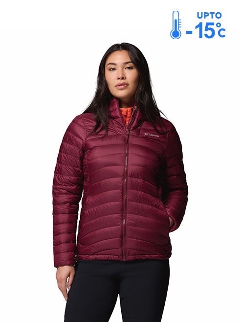 Columbia Women Red Omni-Shield Corelite Hooded Down Jacket
