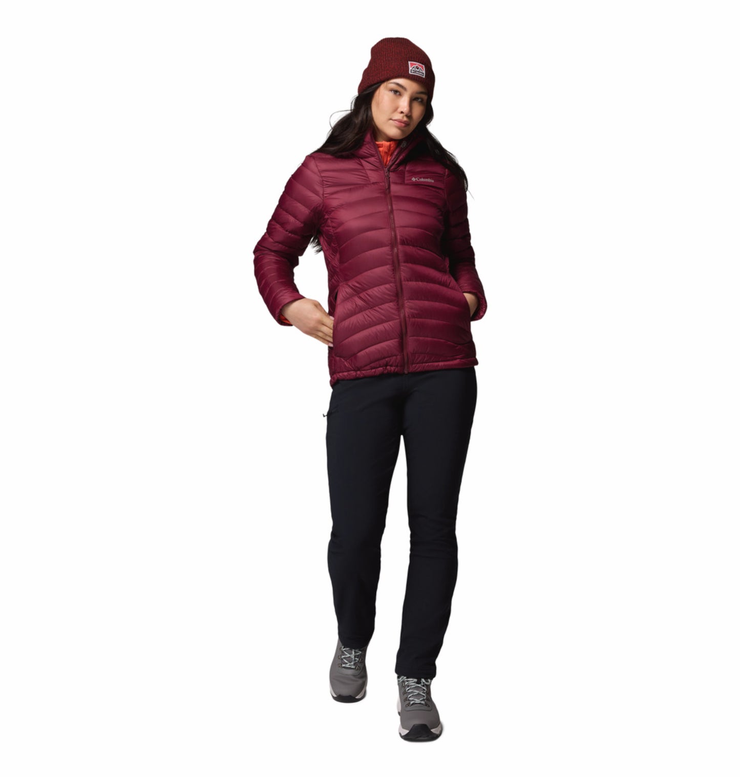 Columbia Women Red Omni-Shield Corelite Hooded Down Jacket