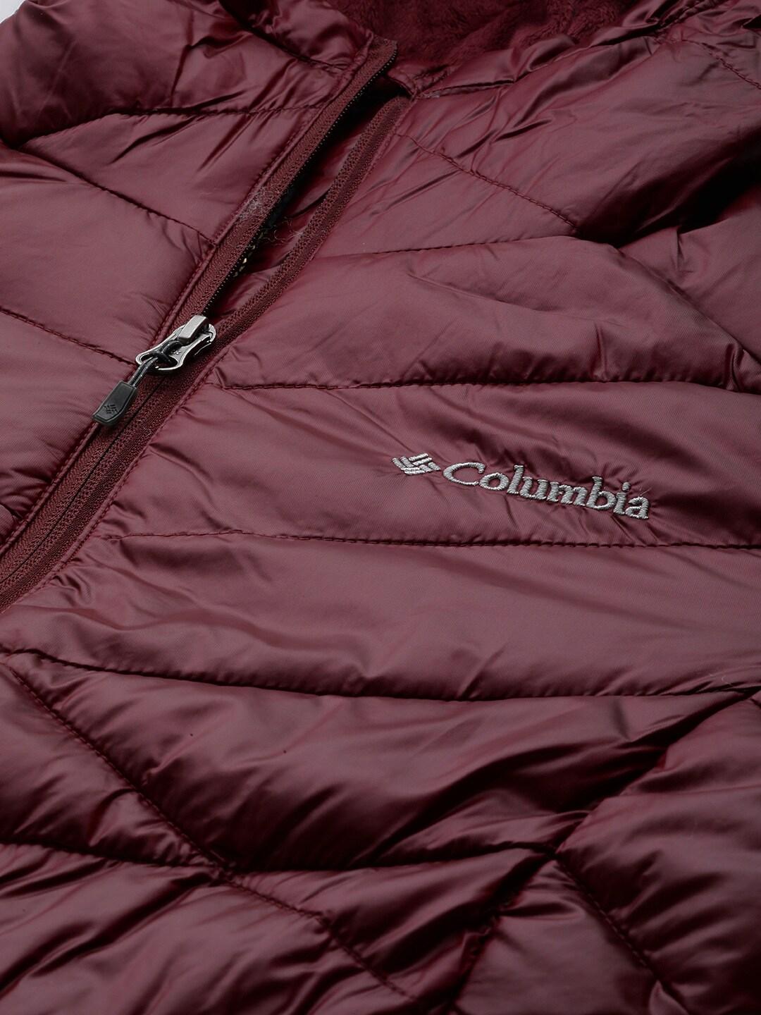 Columbia Women Maroon Joy Peak Hooded Jacket
