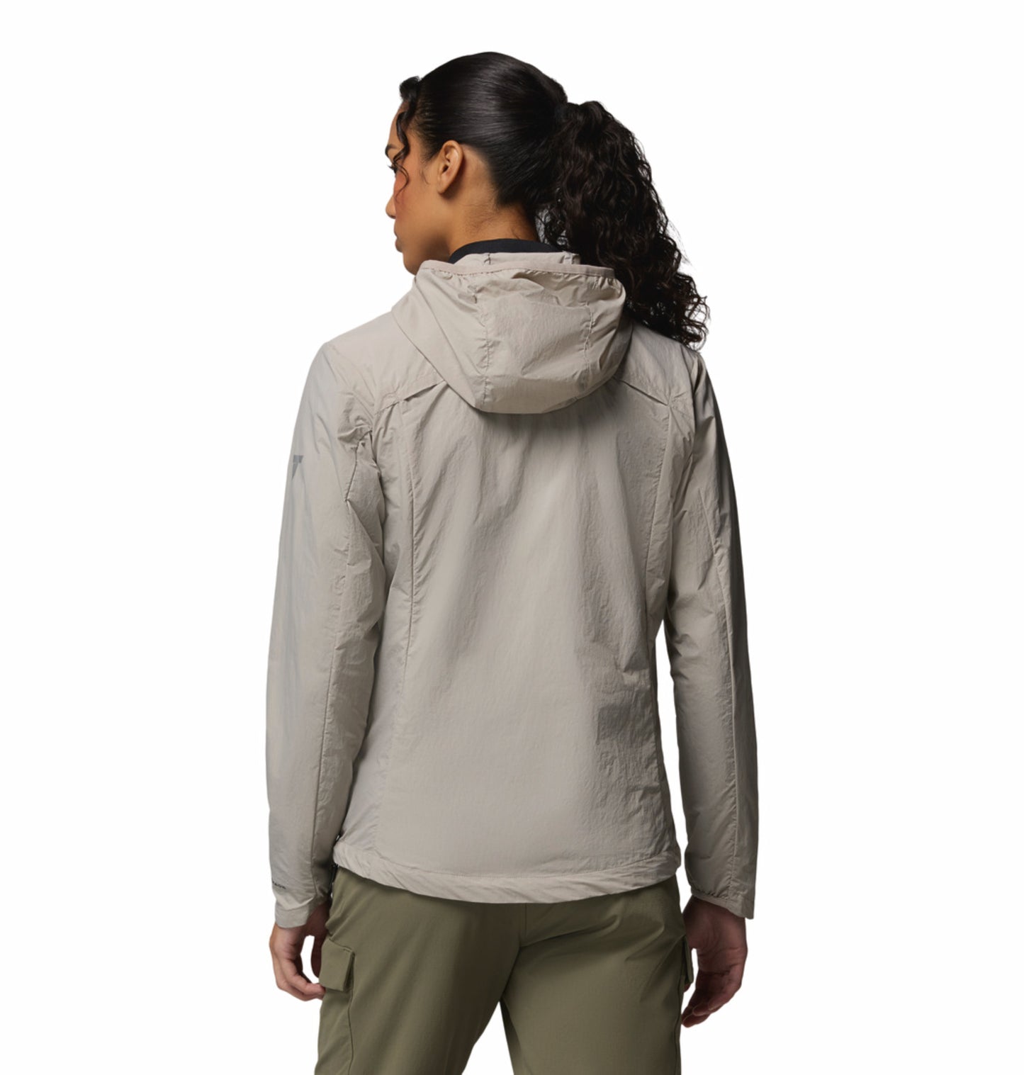 Columbia Women Light Grey Omni-Shade Loop Trail III Windbreaker
