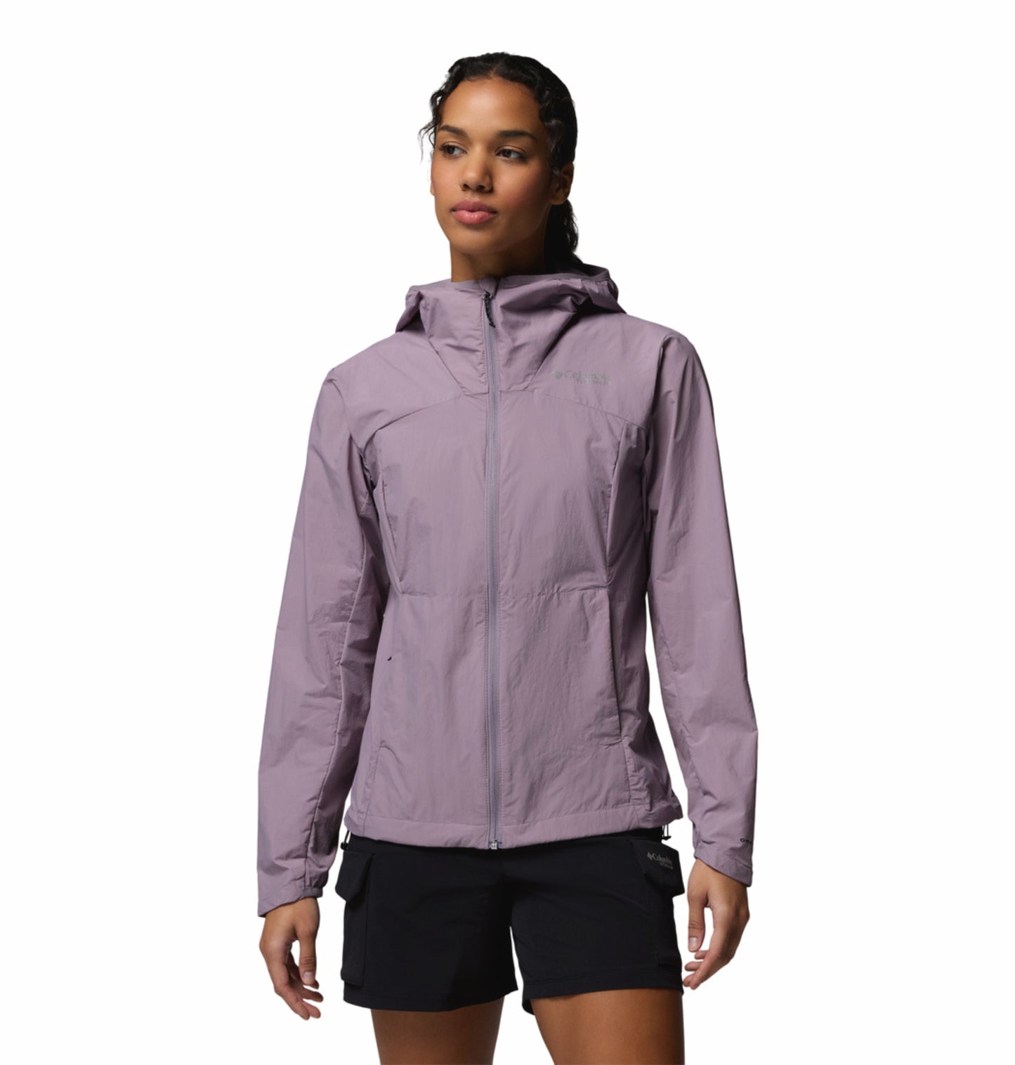 Columbia Women Purple Omni-Shade Loop Trail III Windbreaker