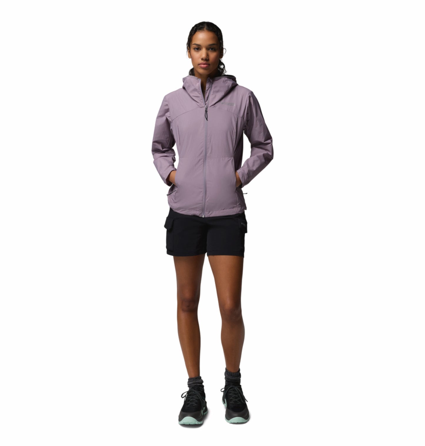 Columbia Women Purple Omni-Shade Loop Trail III Windbreaker