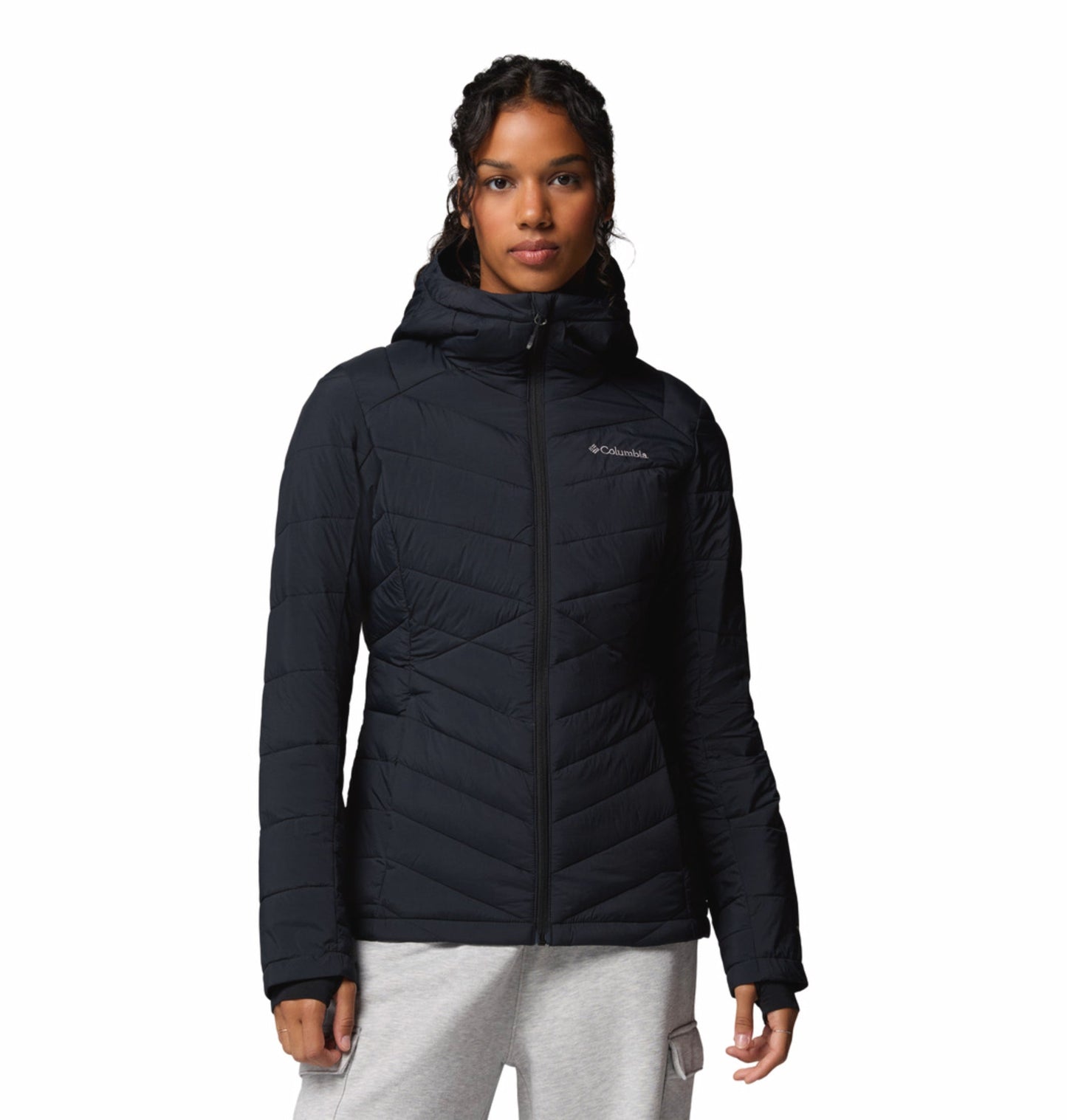 womens black omni heat infinity joy peak ii down jacket