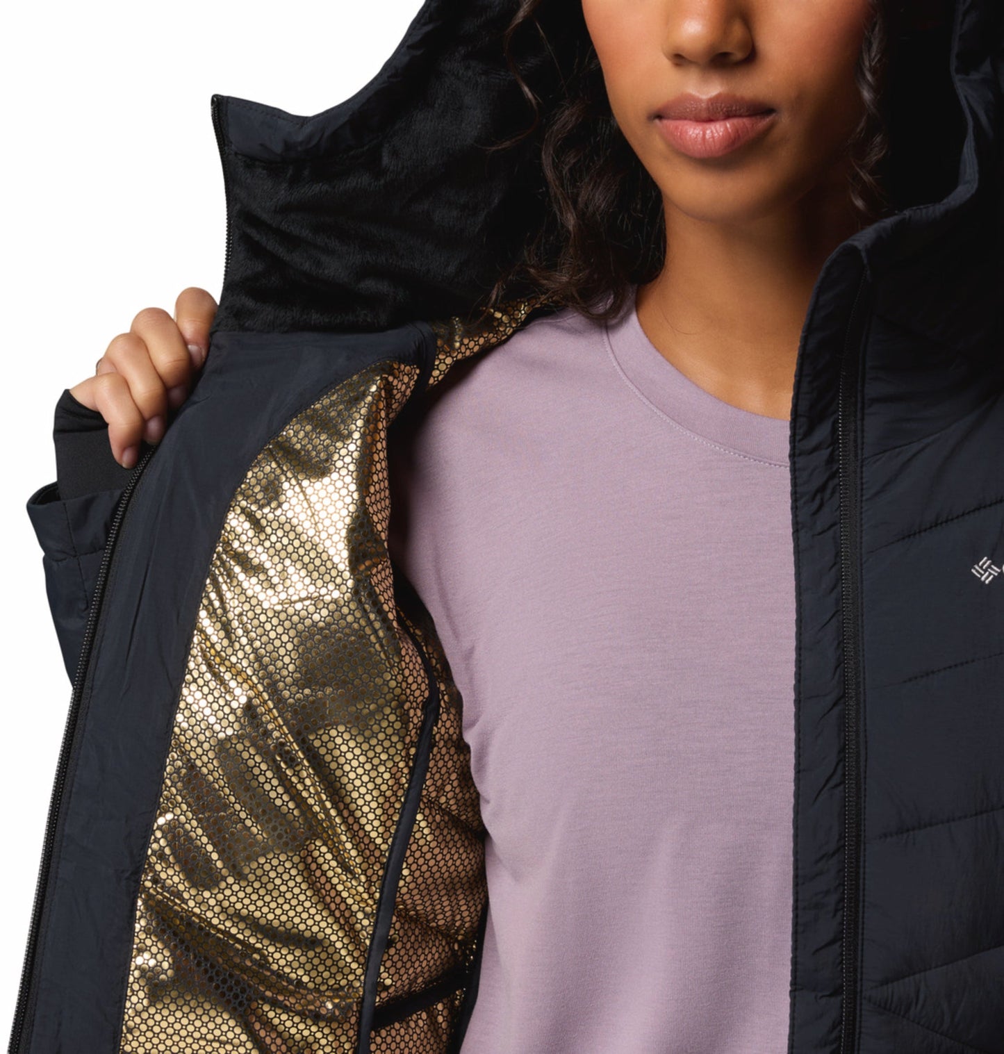 womens black omni heat infinity joy peak ii down jacket