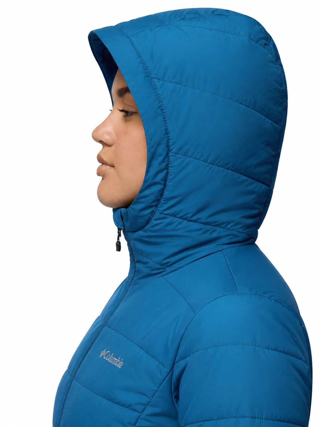 womens blue omni heat infinity joy peak ii down jacket