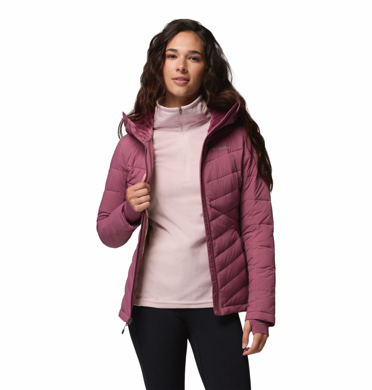 womens purple omni heat infinity joy peak ii down jacket
