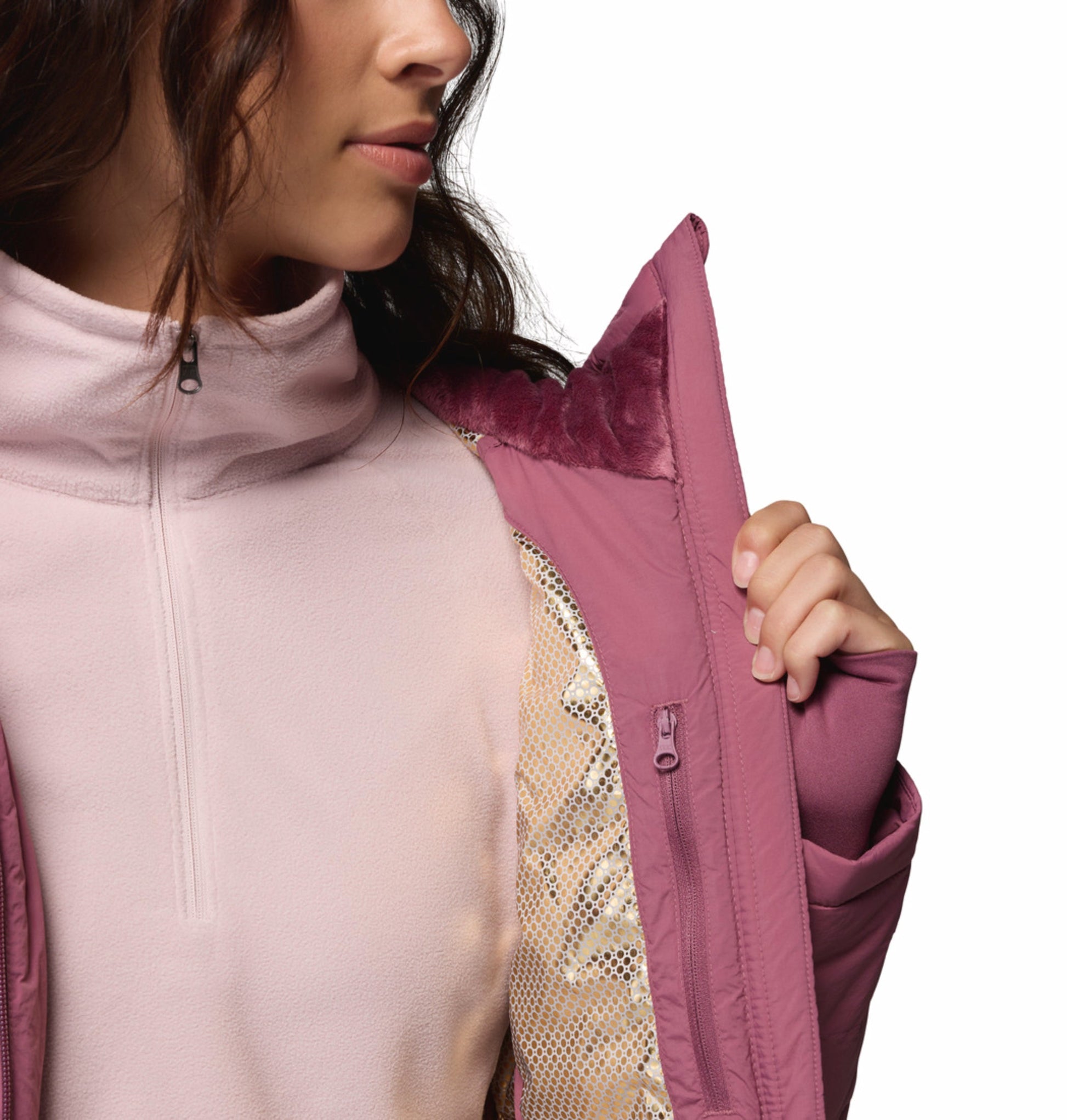 womens purple omni heat infinity joy peak ii down jacket
