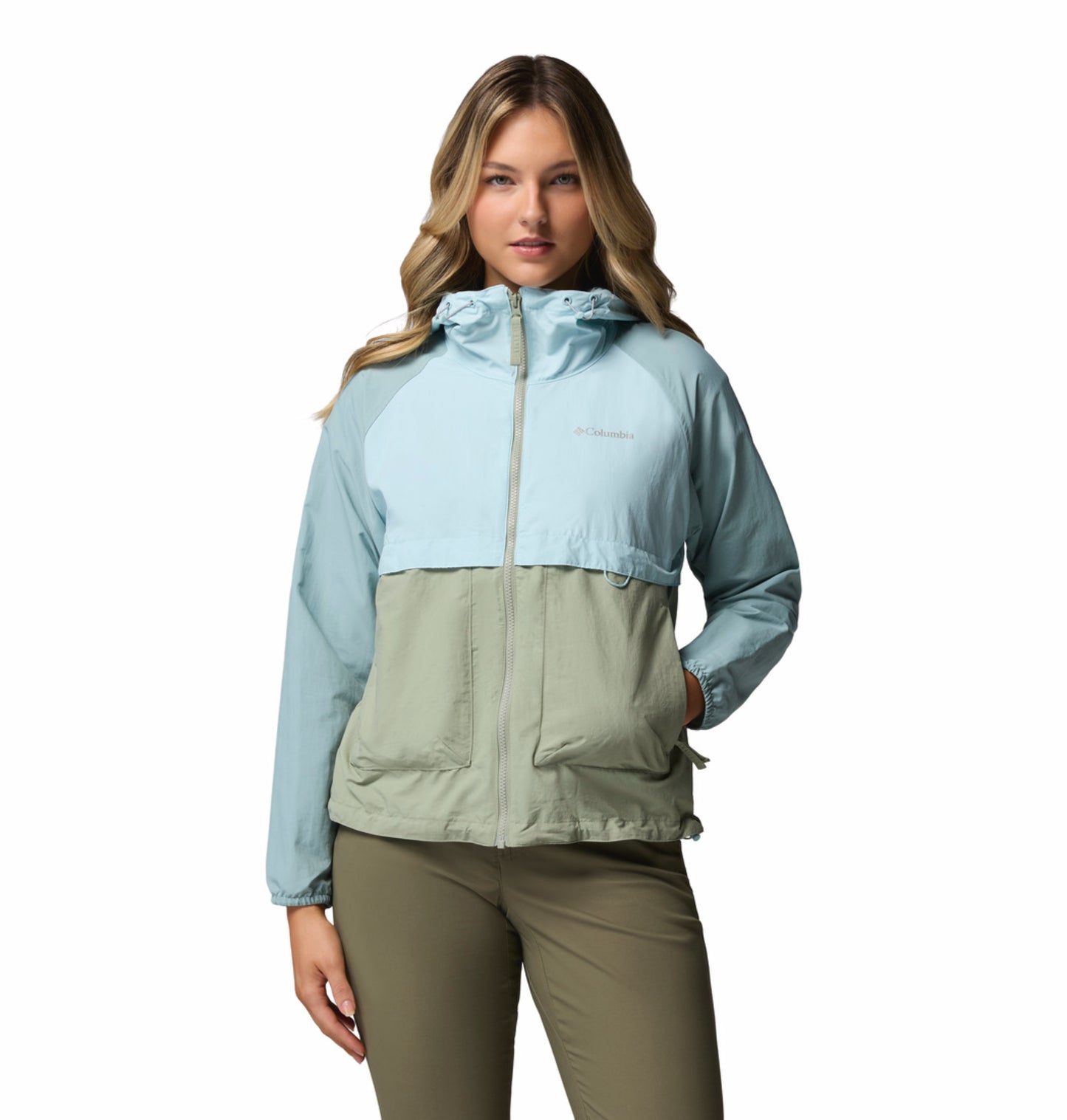 Columbia Women’s Green Omni-Shade Spire Valley Windbreaker Jacket