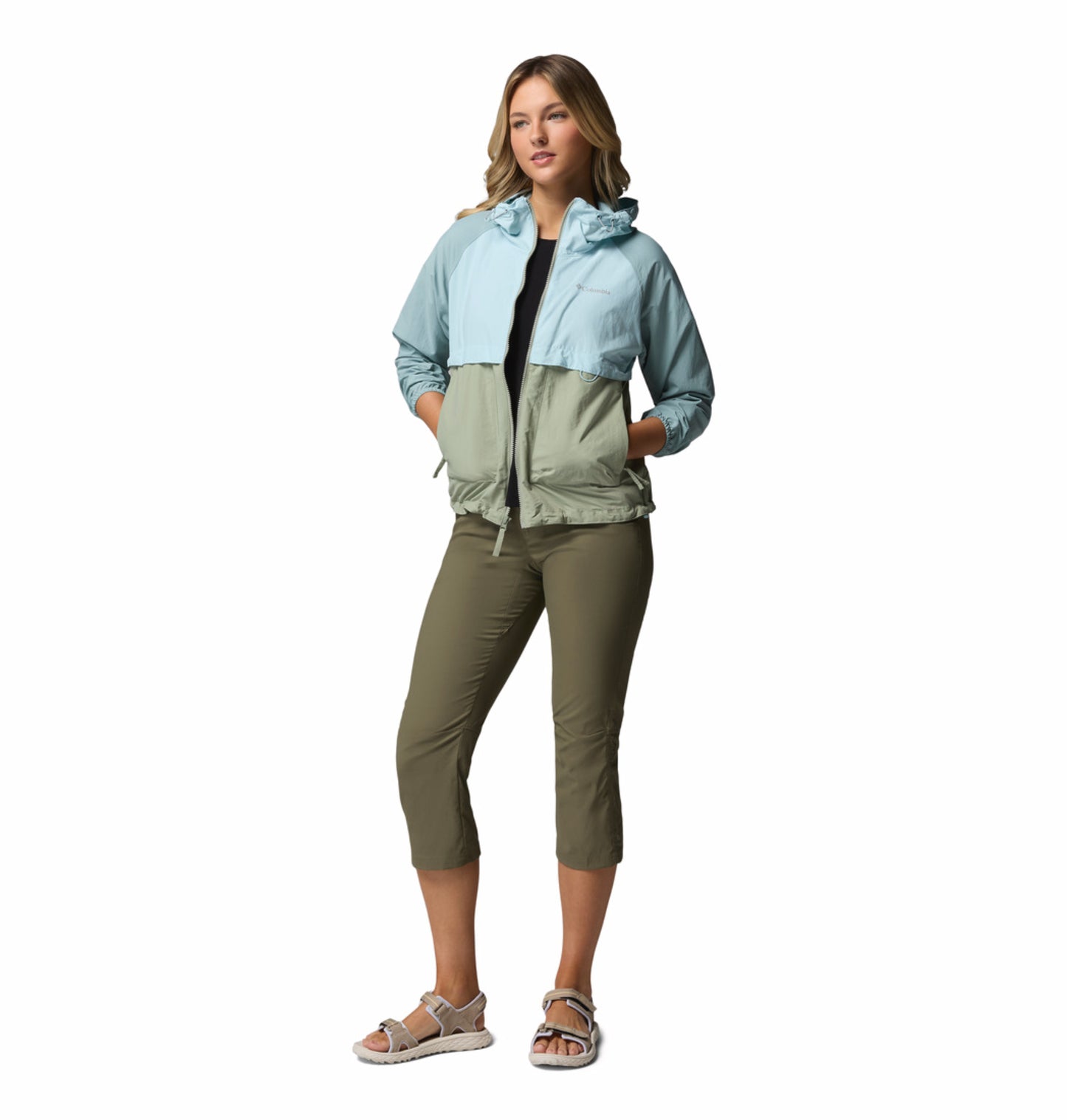 Columbia Women’s Green Omni-Shade Spire Valley Windbreaker Jacket