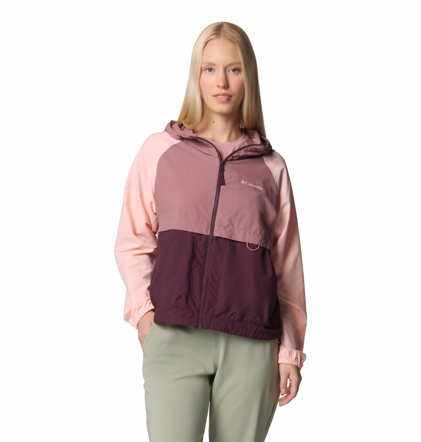 Columbia Womens Pink Omni-Shield Spire Valley Wind and Water Resistant Jacket