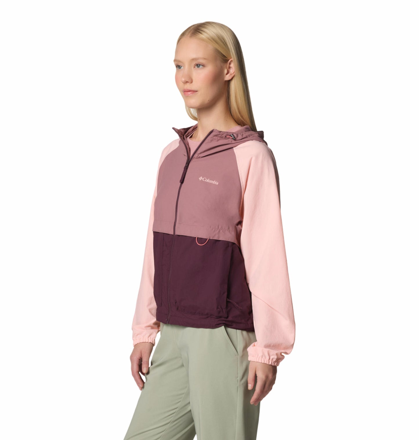 Columbia Womens Pink Omni-Shield Spire Valley Wind and Water Resistant Jacket