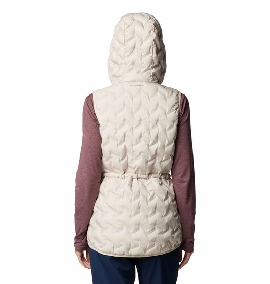 Columbia Womens Beige Delta Ridge II Down Hooded Vest