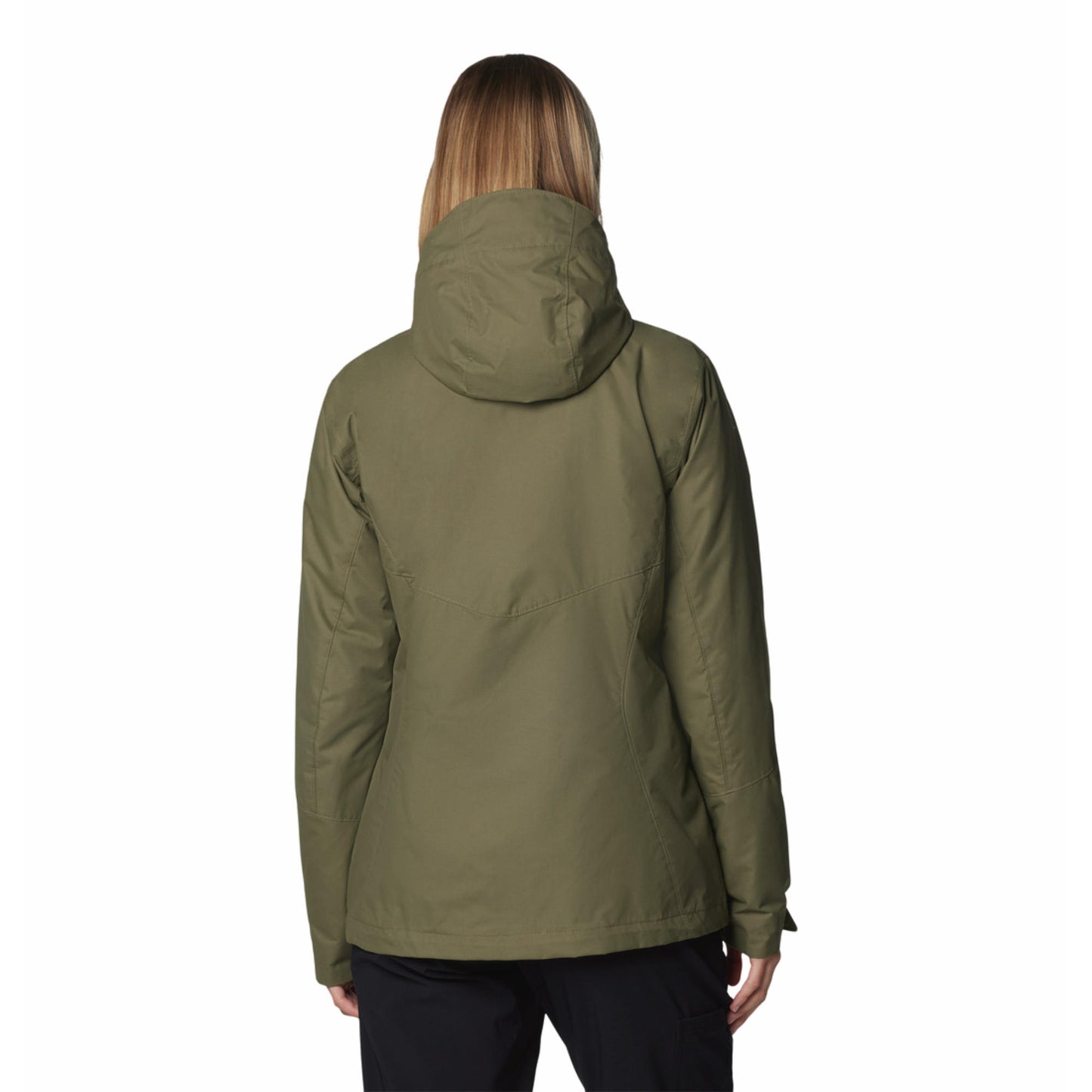 Columbia Women Green Omni-Heat Reflective Bugaboo III Fleece Hooded Interchange Jacket