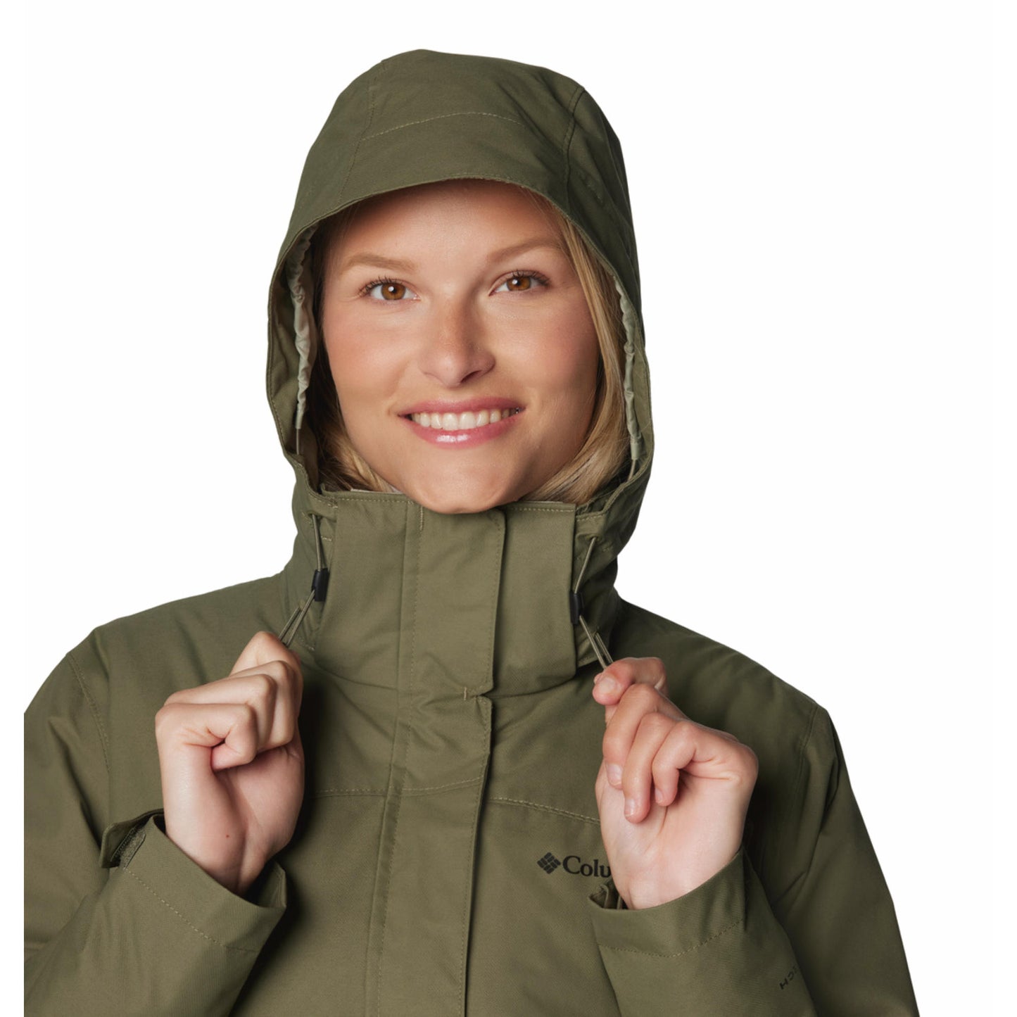Columbia Women Green Omni-Heat Reflective Bugaboo III Fleece Hooded Interchange Jacket