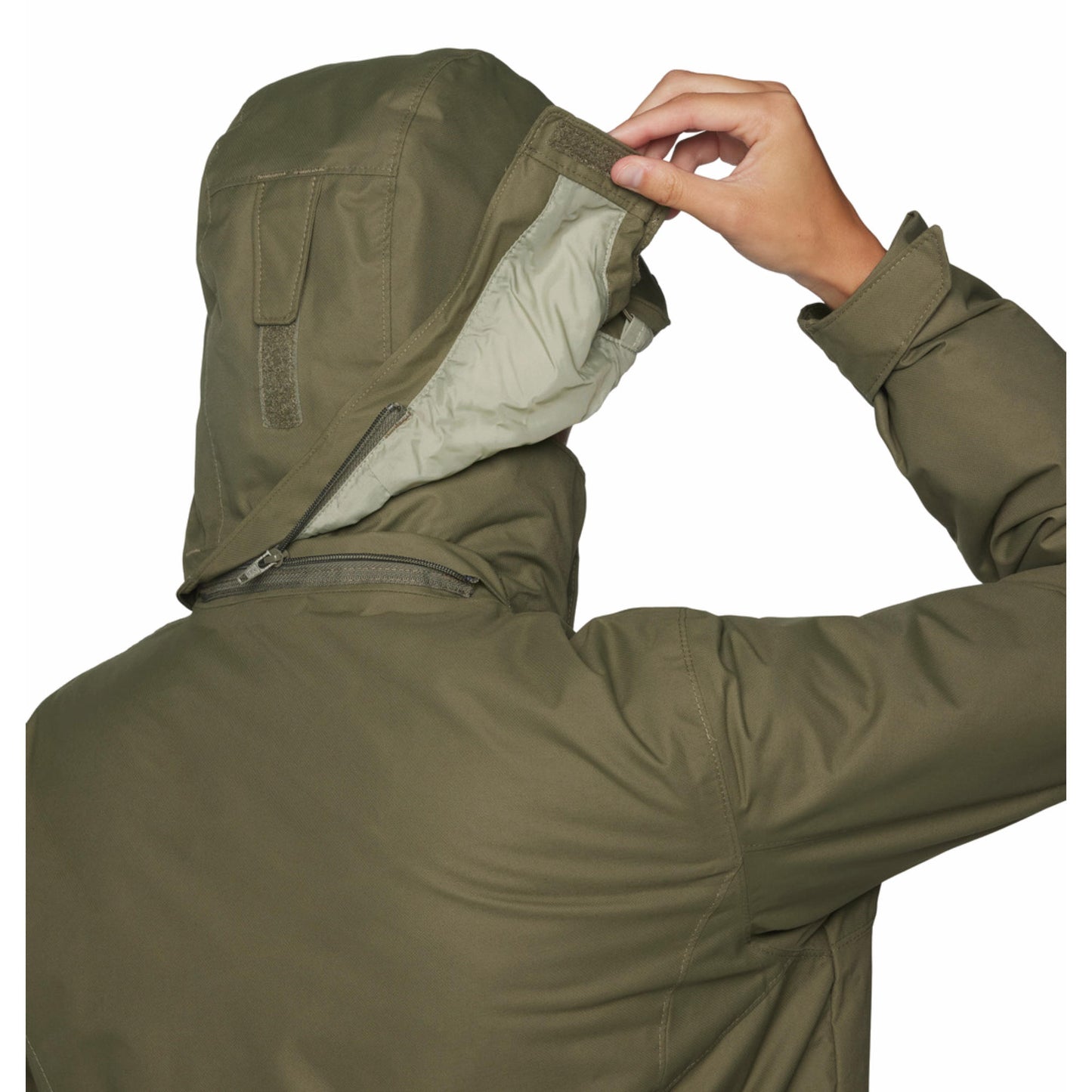 Columbia Women Green Omni-Heat Reflective Bugaboo III Fleece Hooded Interchange Jacket
