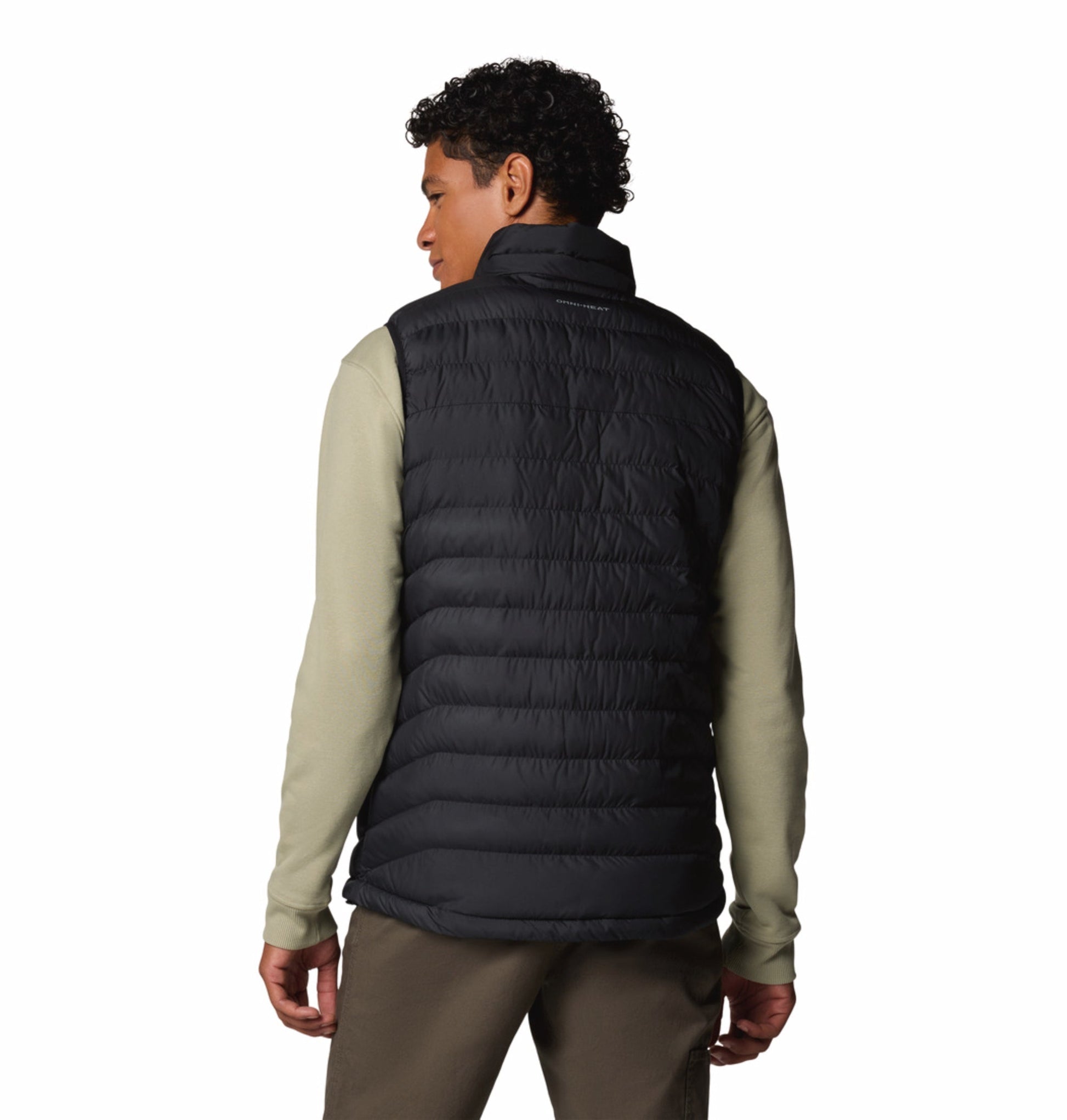 men black omni heat reflective powder lite ii vest plus size