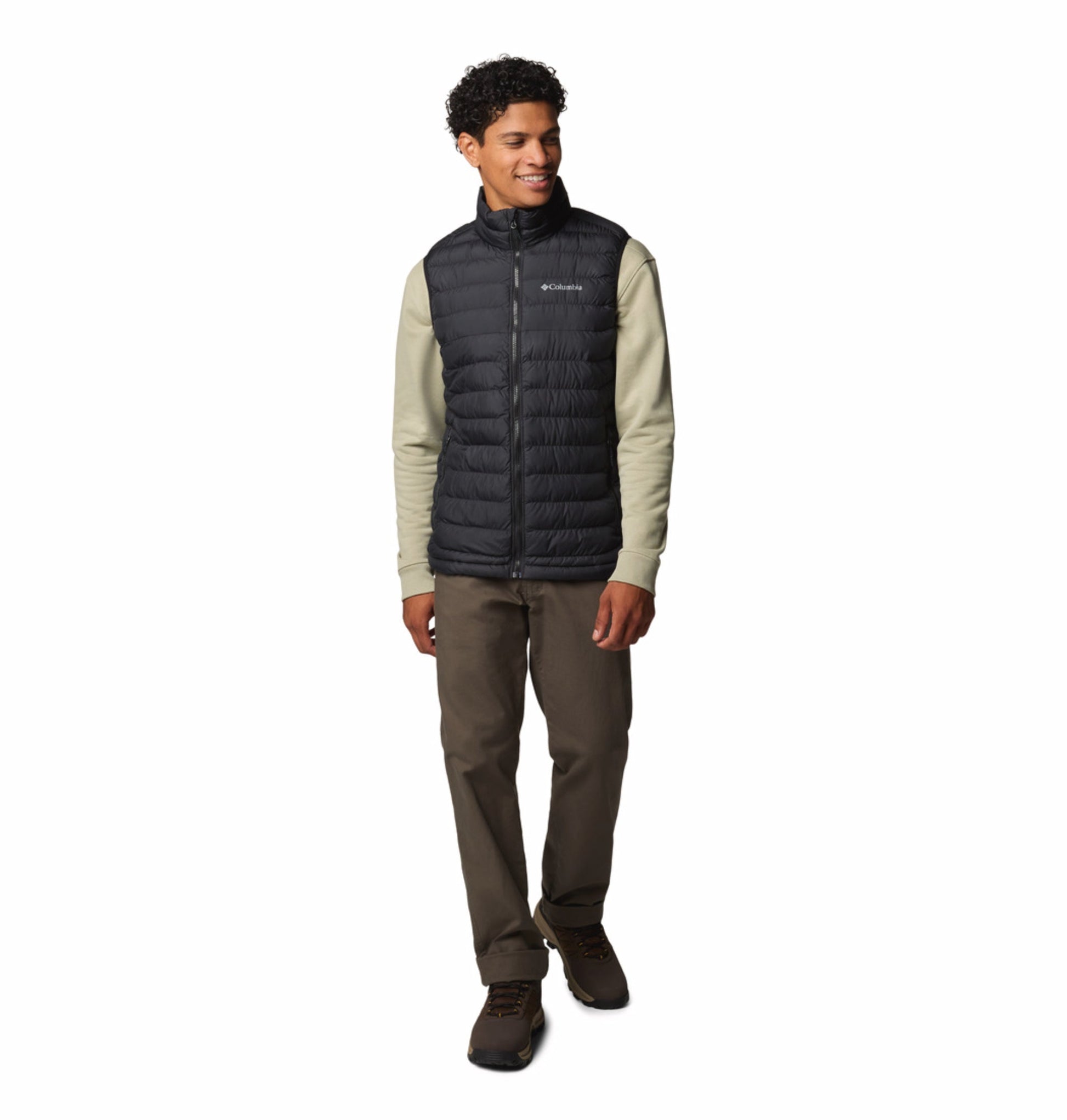 men black omni heat reflective powder lite ii vest plus size