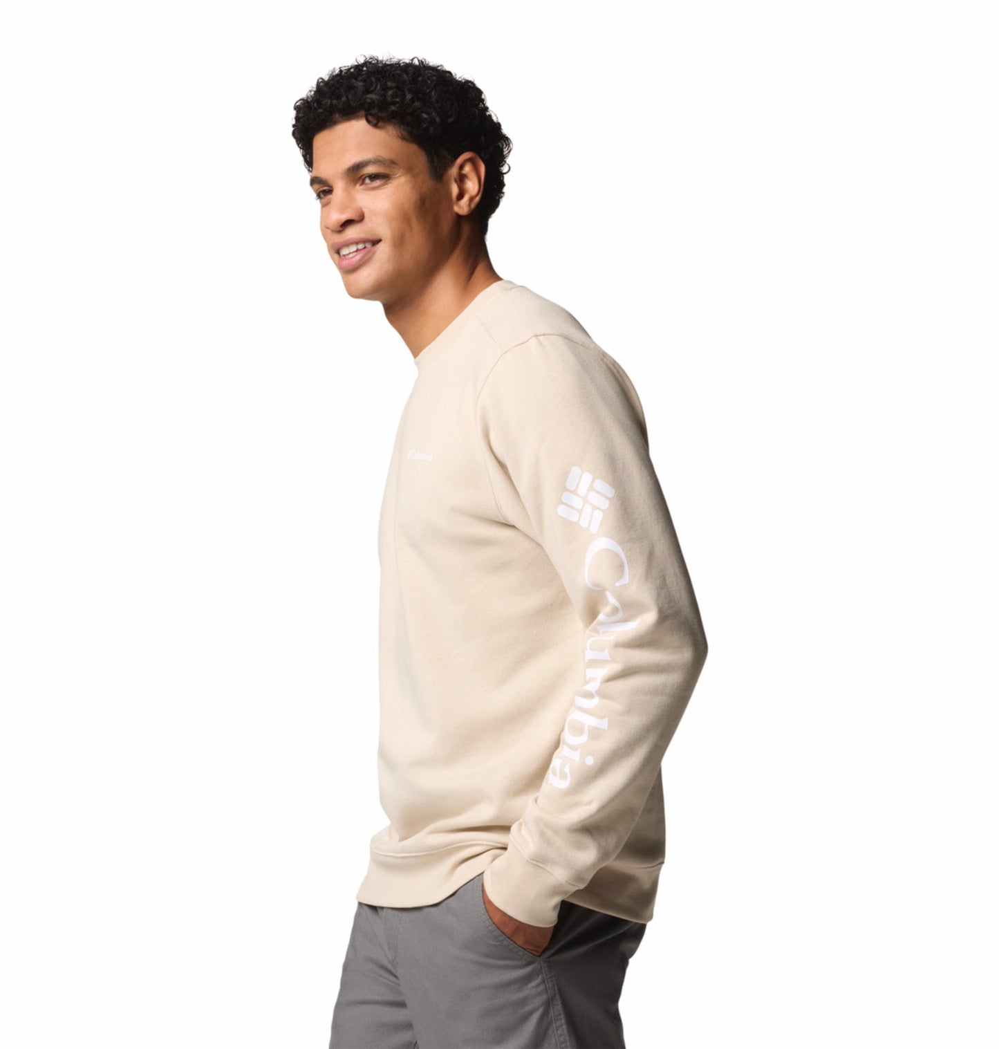 Columbia Mens Beige Beaumount Crew Pullover