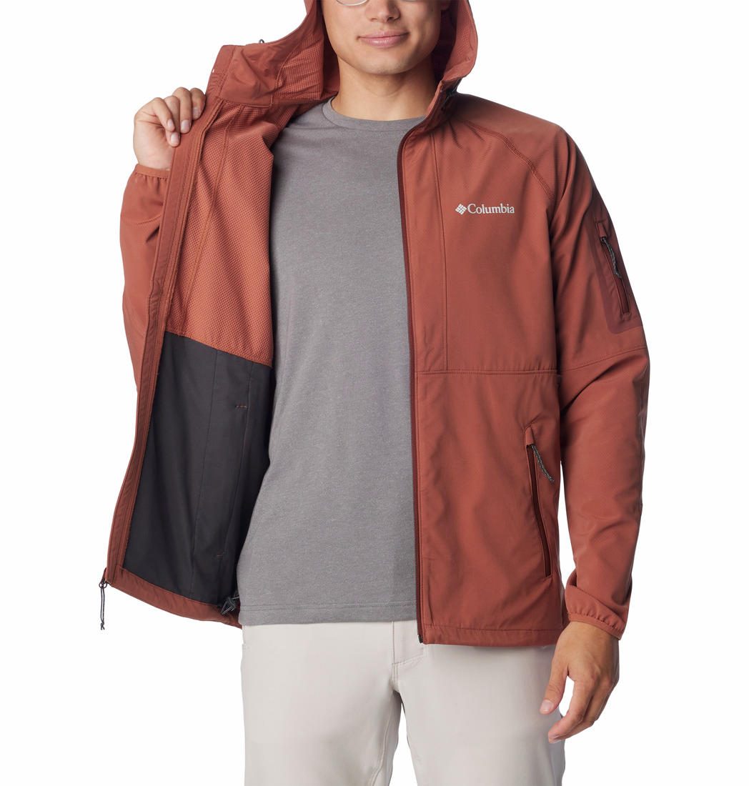 Columbia Men Brown Columbia Men Tall Heights Hooded Softshell Jacket
