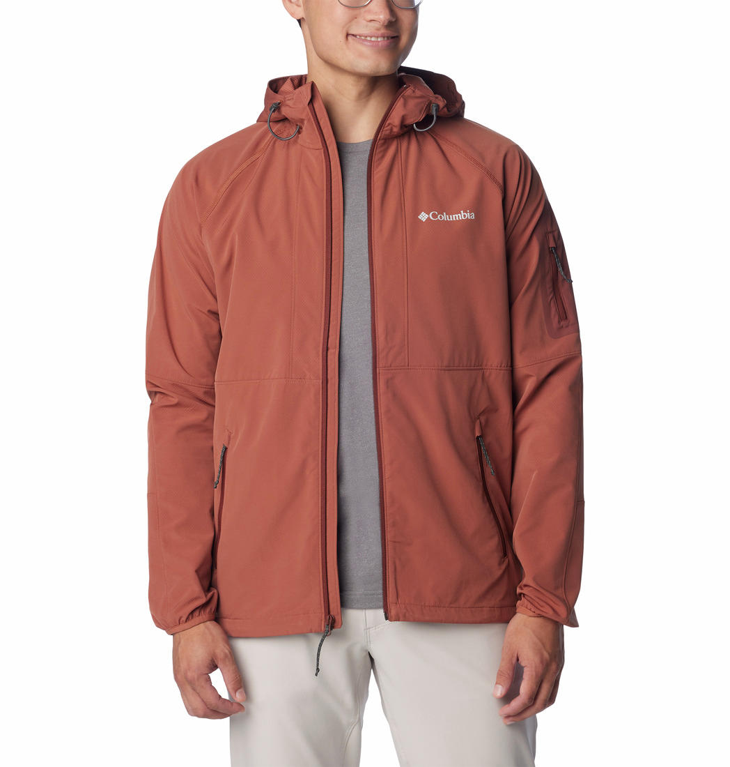 Columbia Men Brown Columbia Men Tall Heights Hooded Softshell Jacket