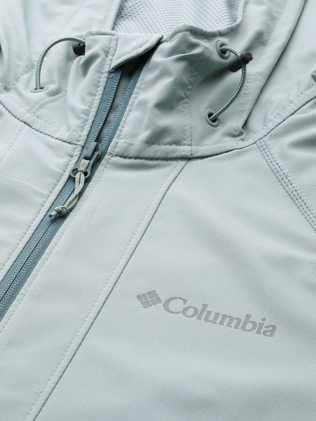 Columbia Men Green Tall Heights Hooded Soft Shell Jacket