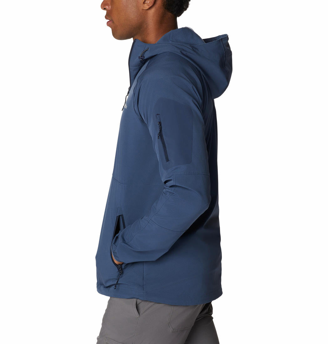 Columbia Men Navy Blue Columbia Men Tall Heights Hooded Softshell Jacket